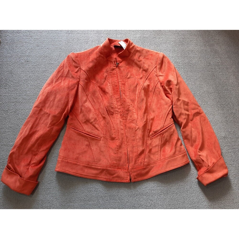 Tria Jacket Womens Size 8 Full Zip Copper Brown Long Sleeve Polyester Blend NEW